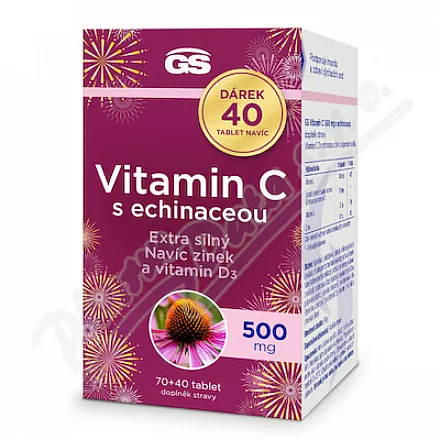 GS Witamina C 500mg z echinaceą tbl.70 40 gift