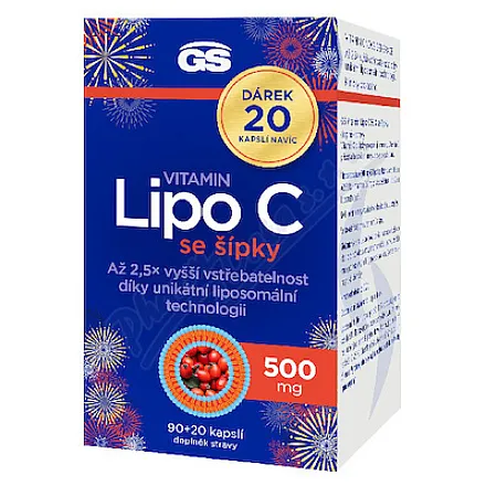 GS Vitamin Lipo C 500mg se šípky cps.90+20 dárek