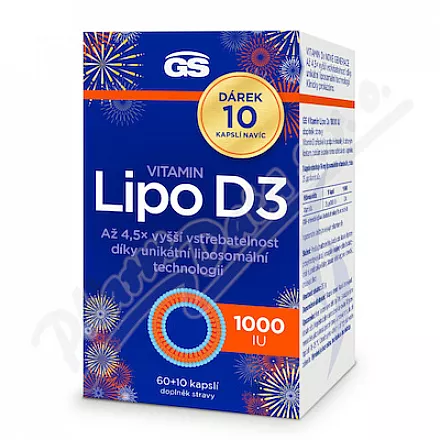 GS Vitamin Lipo D3 1000 IU cps.60 10 gift