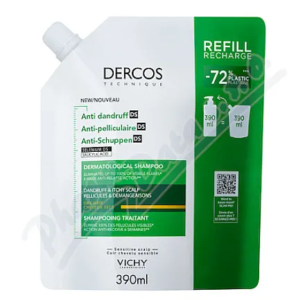 VICHY DERCOS Szampon przeciwłupieżowy do włosów suchych 390ml