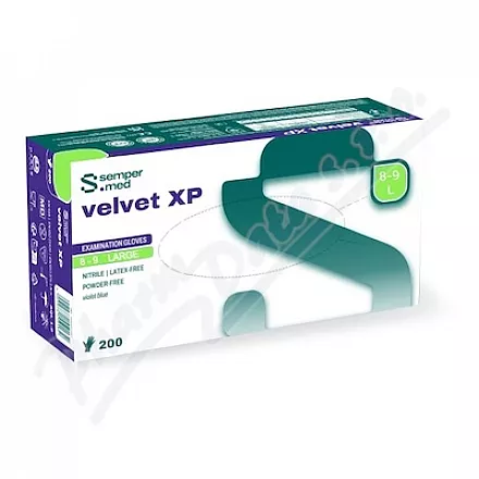 Rękawice wyższe Sempermed Velvet XP nitryl L/200szt.