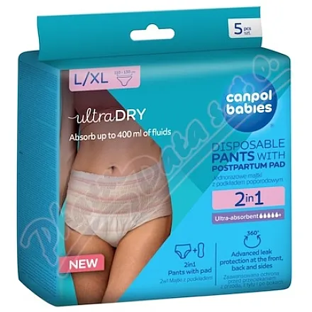 Canpol babies Majtki poporodowe z wkładką L/XL, 5 szt.