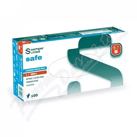 Rukavice vyš.Sempermed safe nitril S/100ks