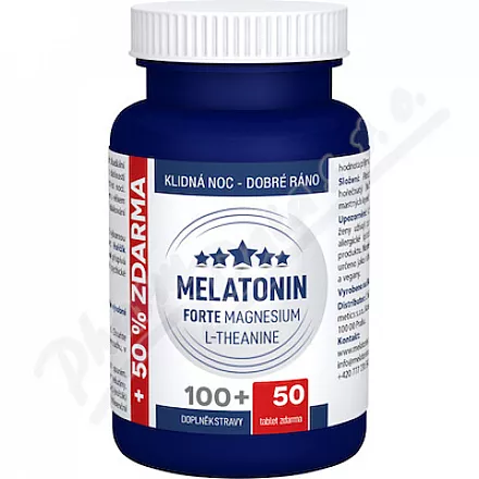 Melatonina Forte Magnez L-teanina tbl.100 50