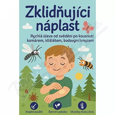 Zklidňující náplast po kousnutí hmyzem pr.9cm 12ks
