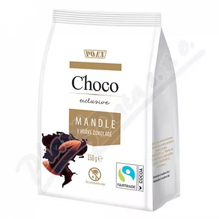 POEX Choco Exclusive Mandle v hořké čokoládě 150g