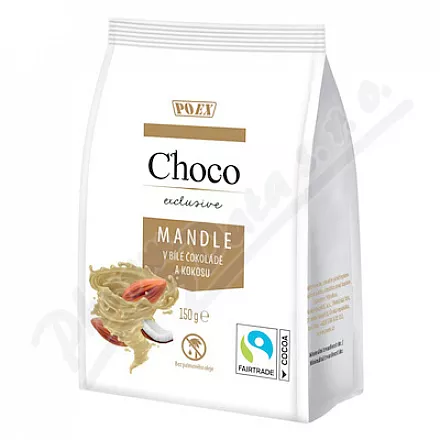 POEX Choco Exclusive Mandle v bílé čoko.kokos150g