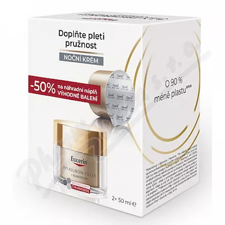 Eucerin Hyaluron-Fil.+El.noční kr.+refill 2x50ml
