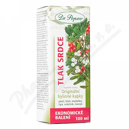 Dr.Popov Kapky bylinné Tlak-srdce 100ml