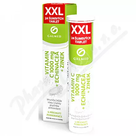 Witamina C 1000mg echin.zinek eff.tbl.24 XXL Galmed