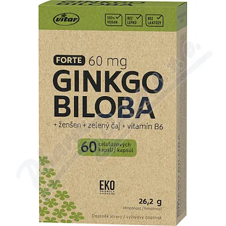 Vitar Ginkgo biloba Forte 60mg EKO cps.60