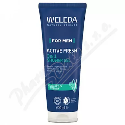 WELEDA For Men Active Fresh 3v1 sprchový gel 200ml