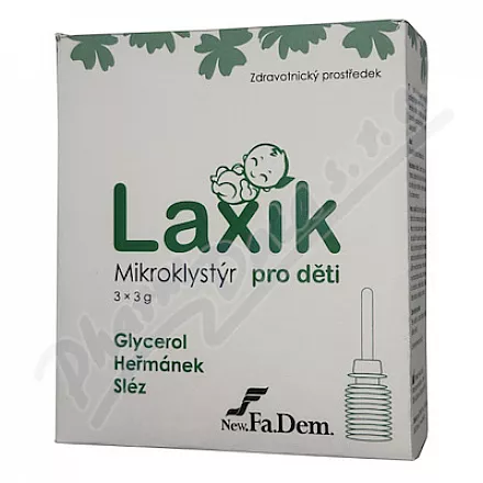 Laxík mikroklystýr pro děti 3x3g