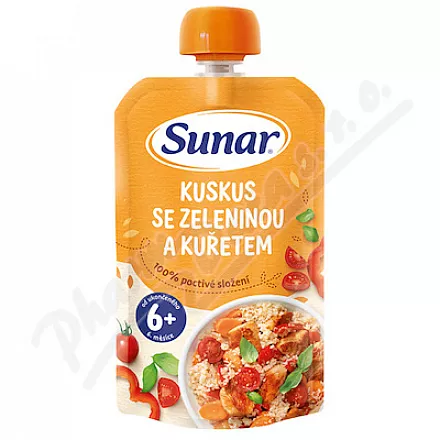 Sunar Kapsička Kuskus se zelen.a kuřetem 6m+ 120g