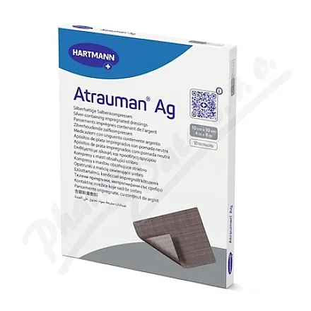 Hartmann Atrauman Ag, sterylne, 10 x 10 cm, 10 szt.