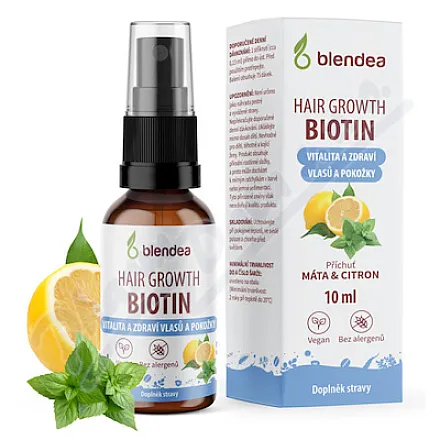 Blendea Biotin Hair Boost – spray o zapachu mięty i cytryny, 10 ml