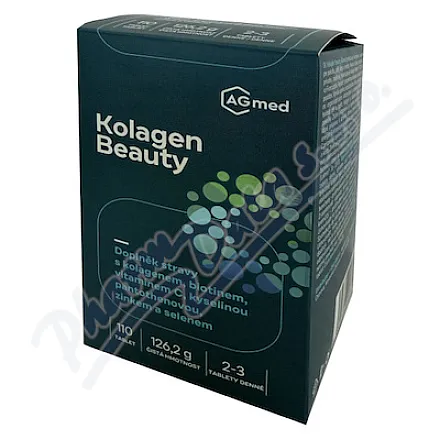 Kolagen Beauty z biotyną i witaminą C, 110 tabletek, AGmed