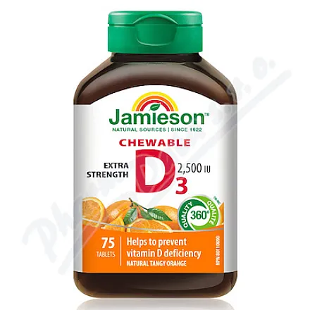 JAMIESON D3 2500IU pomeranč cucací tbl.75