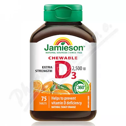 JAMIESON D3 2500IU pomeranč cucací tbl.75
