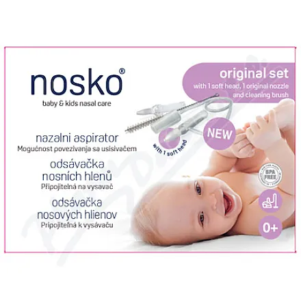 Zestaw Nosko Original – odsysacz wydzieliny z nosa do odkurzacza