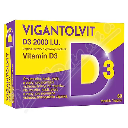 Vigantolvit Vitamin D3 2000 I.U. tob.60