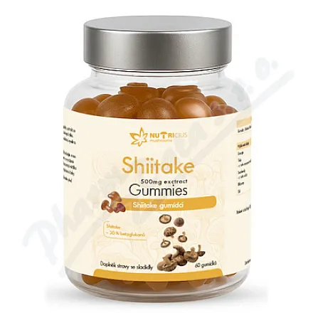 Żelki z grzybami shiitake 500 mg, 60 szt.