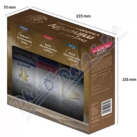 Poděbradka+Magnesia Extra+Mlýnský pramen 3x700ml