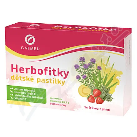 Pastylki dla dzieci Herbofitky, 36 szt., Galmed