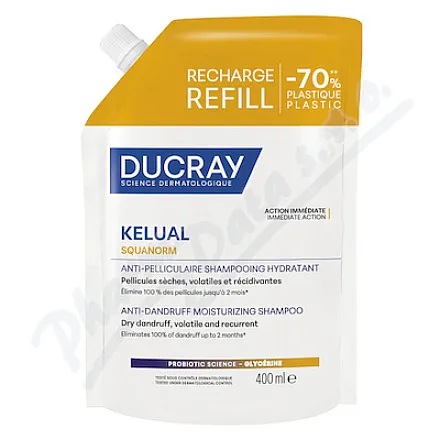 DUCRAY Kelual Squanorm Szampon na suchy łupież, wkład 400 ml