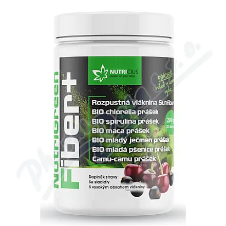 NutriGreen Fiber+ wiśnia i czarna porzeczka 200 g