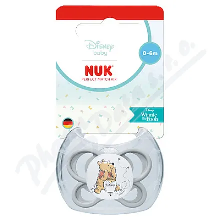 Smoczek NUK Perf.Mat.AIR z motywem Kubusia Puchatka, 0–6 miesięcy, 1 szt., różne kolory