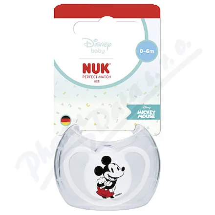 Smoczek NUK Perf.M.AIR Mickey 0–6 miesięcy, 1 szt., różne kolory