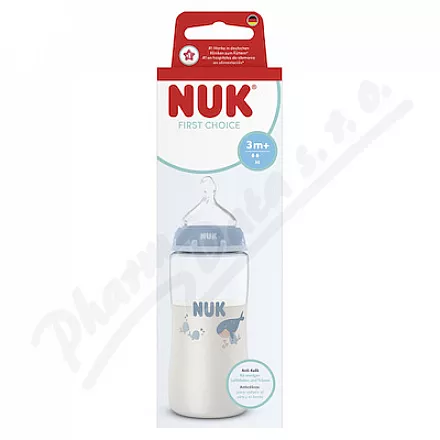 NUK First Choice láhev 300ml 3+m mix barev