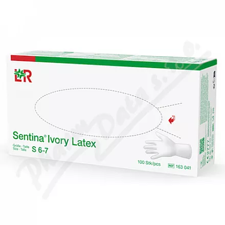 Rukavice vyšetřovací Sentina Ivory latex S 100ks