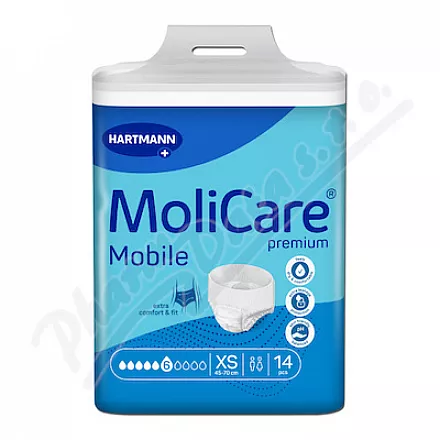 KALHOTKY NAVLÉKACÍ MOLICARE MOBILE 6 KAPEK XS