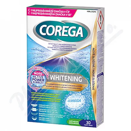 Corega Whitening čisticí tablety 30ks