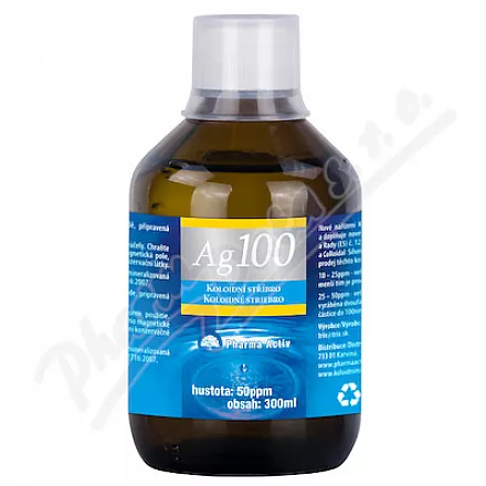 Koloidní stříbro Ag100 50ppm 300ml