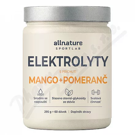 Allnature Sportlab Elektrolyty mango+pomeranč 295g