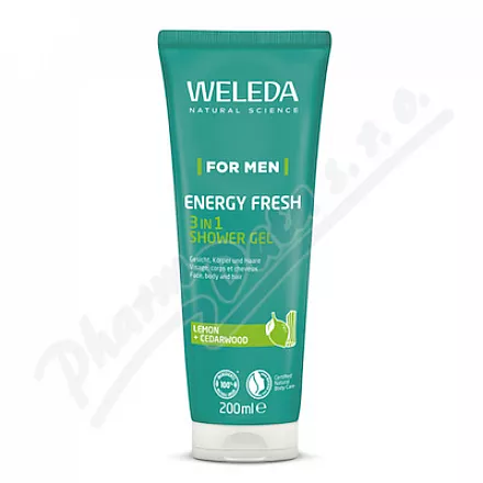 WELEDA For men Energy Fresh 3v1 sprchový gel 200ml