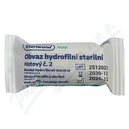 Obvaz hydrofilní sterilní hotový č.2 Steriwund