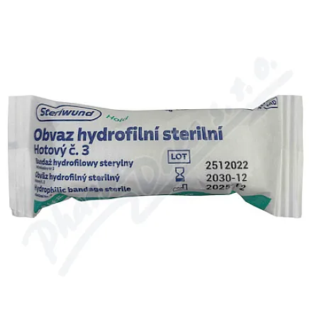 Obvaz hydrofilní sterilní hotový č.3 Steriwund