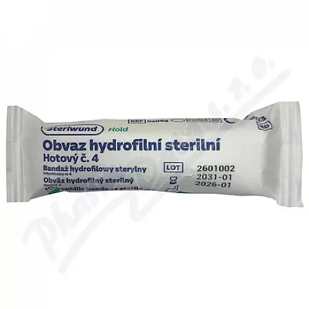Obvaz hydrofilní sterilní hotový č.4 Steriwund