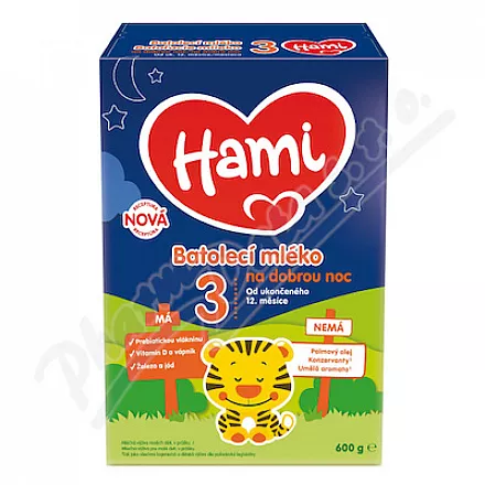 Hami 3 batolecí mléko na dobrou noc 600g
