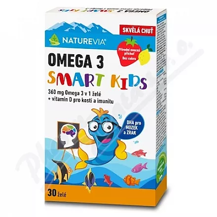 Naturevia Omega 3 Smart Kids 30 želé