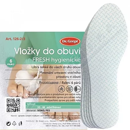 Dr.Grepl Fresh vložky do obuvi hygien.35-46 6párů