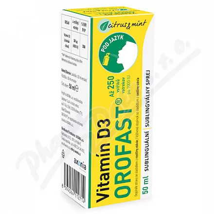 Vitamín D3 OROFAST sublinguální sprej 50ml