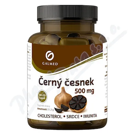 Czarny czosnek 500 mg, 60+30 kapsułek Galmed