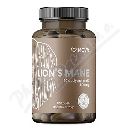 MOVit Lions mane 50% polysacharidů 500mg cps.90