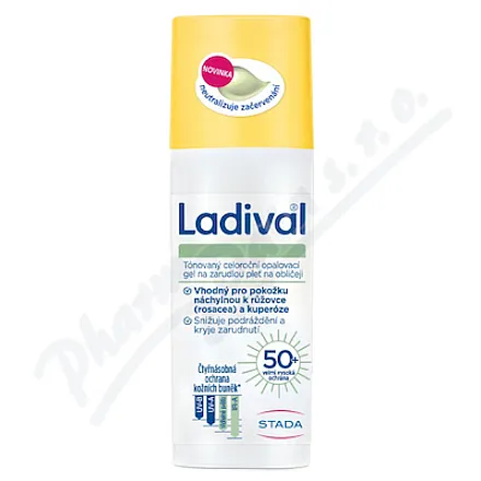 Ladival opal.gel zarudlá pleť obličej OF50+ 50ml