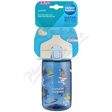Canpol babies Lahev pro děti JUNIOR 400ml modrá